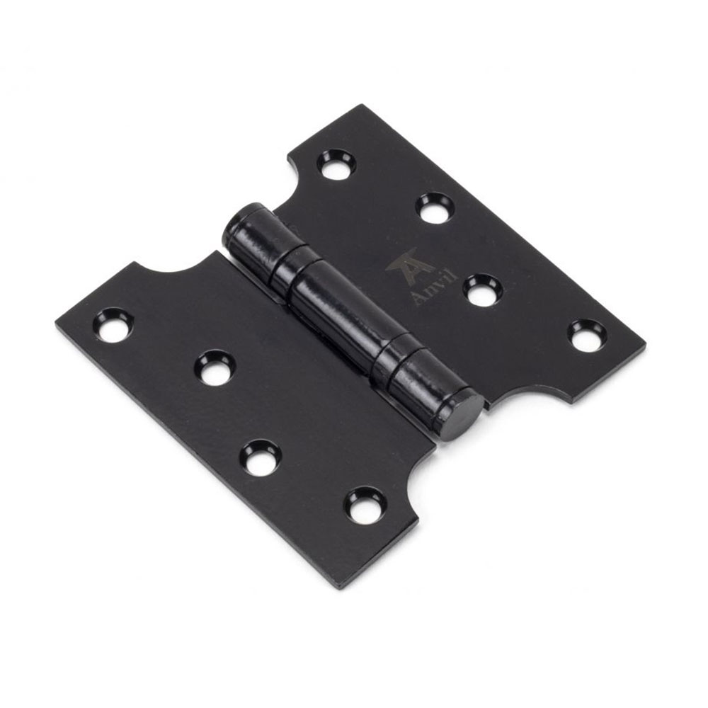 From the Anvil 4 Inch (102mm x 102mm) Parliament Hinge (Sold in Pairs) - Black